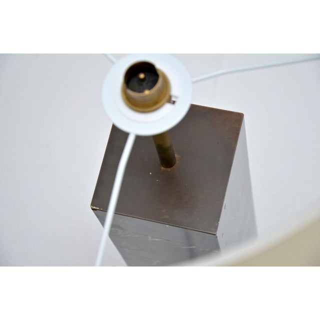 Mid-Century Modern Vintage Marble and Brass Table Lamp, 1970s For Sale - Image 3 of 11