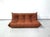 Mid-Century Modern French Togo Sofa in Thick Cognac Cow Leather by Michel Ducaroy for Ligne Roset For Sale - Image 3 of 15
