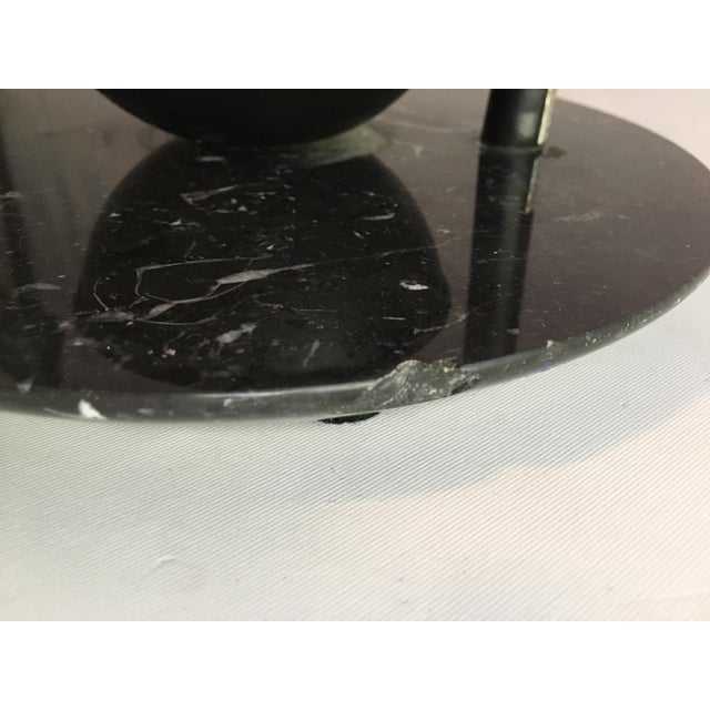 Metal 1980s Black Marble Umbrella Holder by Fly Line For Sale - Image 7 of 11