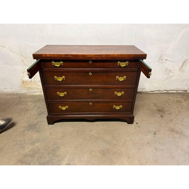 Chippendale Vintage Chippendale Style Fold Top Bachelors Chest Buffet For Sale - Image 3 of 17