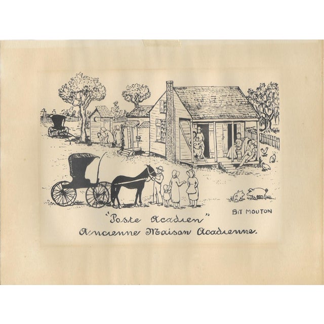 Traditional Bit Mouton Louisiana Lithographs - Set of Four For Sale - Image 3 of 6