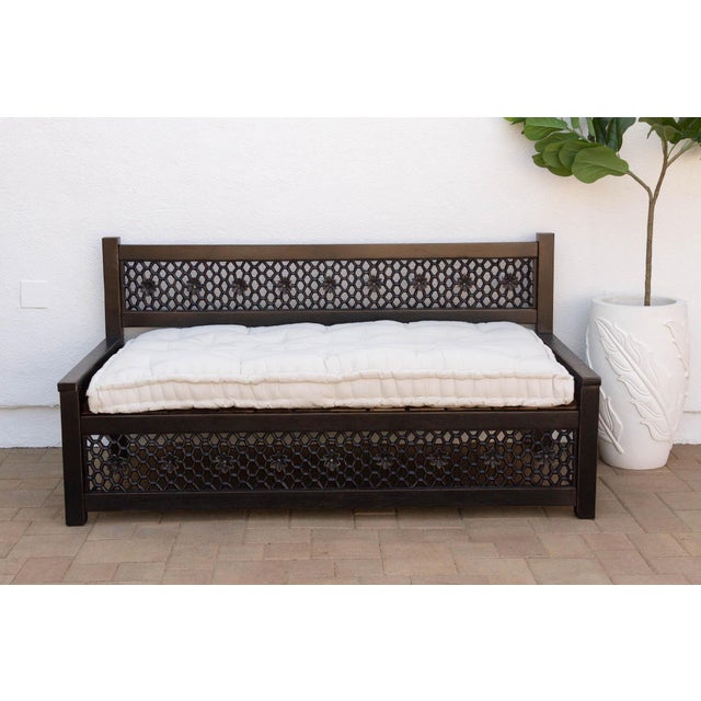 Islamic Floral Carved Jali Sofa For Sale - Image 3 of 12