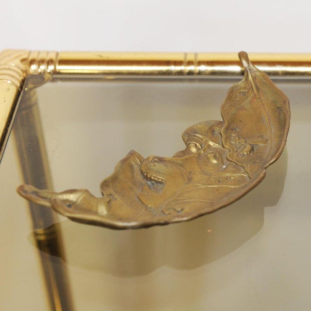 Meiji Japanese Bronze Crescent-Shaped Tray For Sale - Image 4 of 8