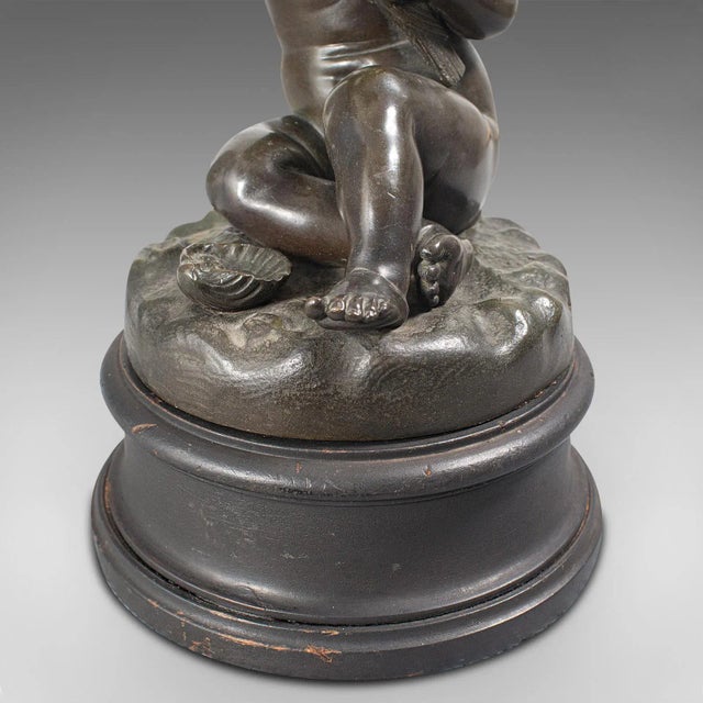 French Late 19th Century French Bronze Cherub Putto For Sale - Image 3 of 13