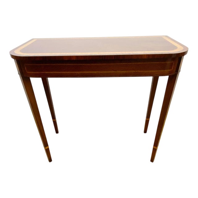 Sheraton Console Tables in Mahogany and Satinwood, Set of 2 For Sale