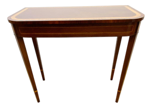 Sheraton Console Tables in Mahogany and Satinwood, Set of 2