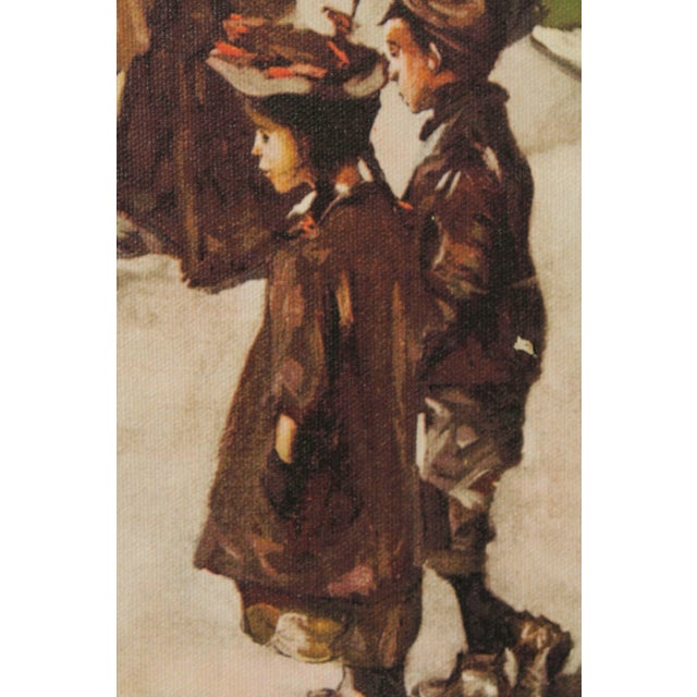 Victorian Street Scene Fine Art Canvas Print, Custom Framed For Sale - Image 11 of 13