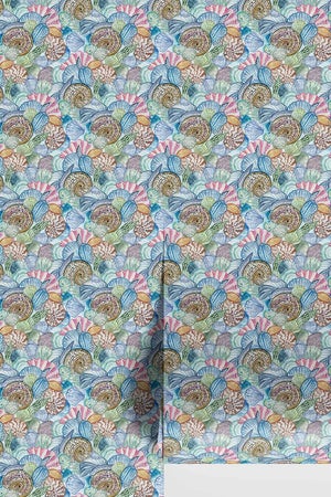 Shell of a Good Time Grasscloth Wallpaper by House Party | Ocean Blue | 6 Yards