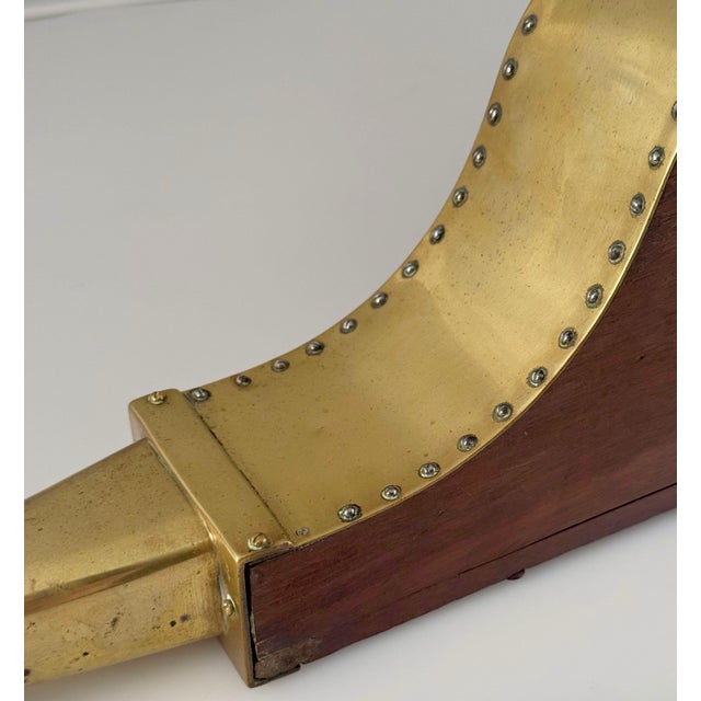 Early 19th Century Georgian Era Mechanical Fire Bellows of Brass and Mahogany From England For Sale - Image 10 of 15