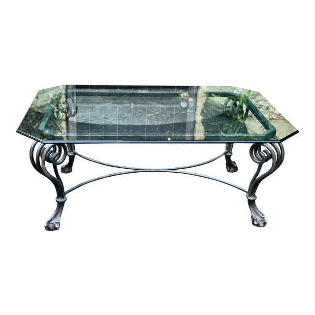 Coffee Tables Glass Top Wrought Iron Glass Designs