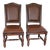 Set of Two Vintage Mid Century Modern Wynterhall Leather Dining Chairs by Hooker For Sale