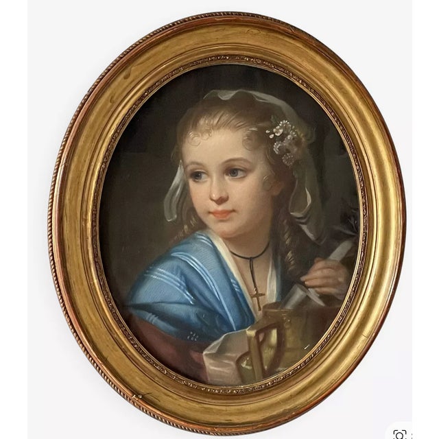 Portrait of a Young Girl, 19th Century, Pastel Artwork, Framed For Sale - Image 10 of 10