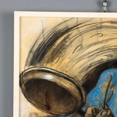 Nicola Benois, Composition, Mixed Media on Paper For Sale - Image 8 of 10