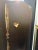 Brown Antique Painted Leather Screen For Sale - Image 8 of 8