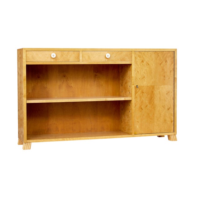 Mid-Century Swedish Birch Low Open Bookcase, 1950 For Sale - Image 10 of 10