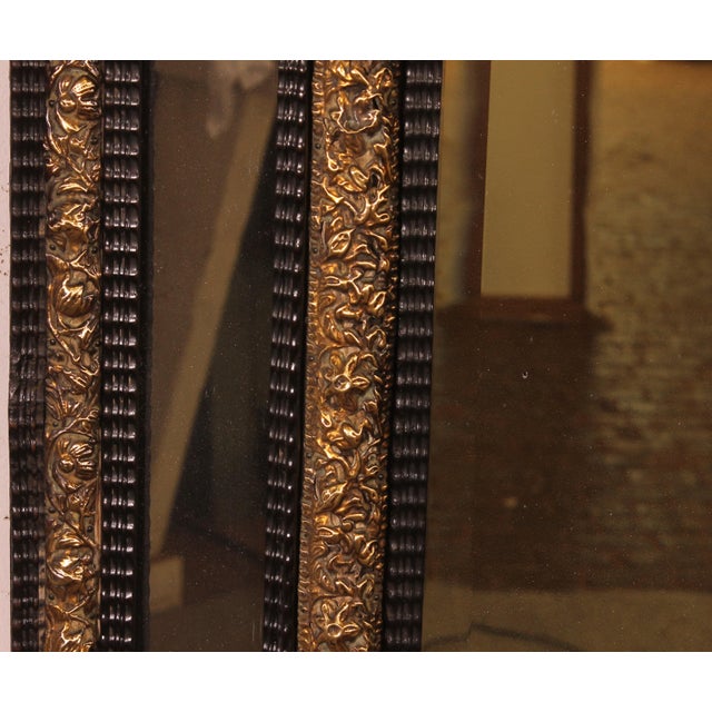 Louis XIV Mirror in Blackened Wood For Sale - Image 6 of 13