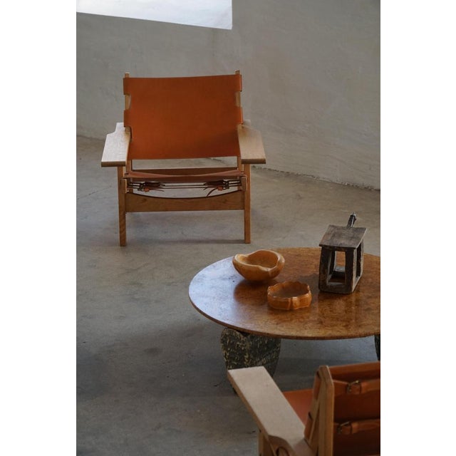 Brown Danish Modern Hunting Chairs in Oak and Leather attributed to Kurt Østervig, 1960s, Set of 2 For Sale - Image 8 of 16