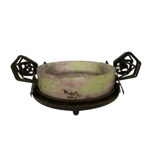 Antique Wrought Iron Fruit Bowl by André Delatte