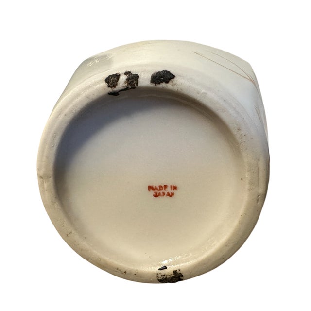 Early 20th Century Vintage 1930s Japaneses Hand Painted Floral Lusterware Vases - A Pair For Sale - Image 5 of 5