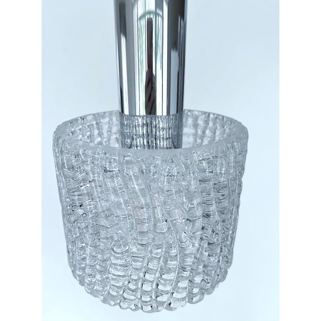 Vintage Brutalist Glass Pendant Lights from Kalmar, 1970s, Set of 3 For Sale - Image 14 of 16