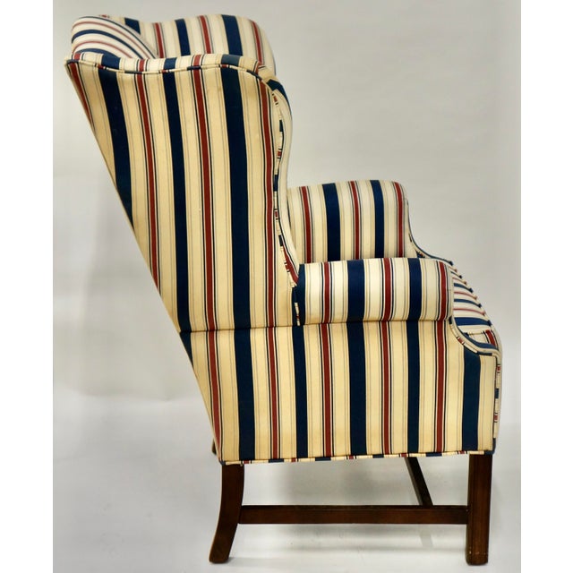 Traditional Traditional Wingback Armchair by Ethan Allen For Sale - Image 3 of 7