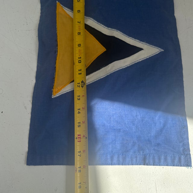 Textile Vintage St. Lucia Nautical Flag Burgee For Sale - Image 7 of 10