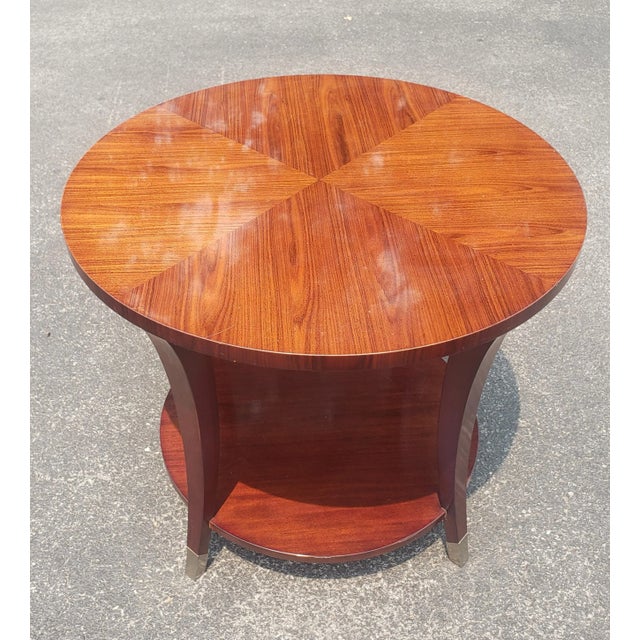 Hickory White Hickory White Two Tier Round Cherry Side or Center Table For Sale - Image 4 of 12