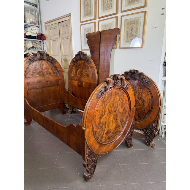 Walnut Bed, 1930s, Set of 2 For Sale - Image 6 of 18