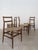 Set of four Italian midcentury modern design dining chairs model Leggera designed by Gio Ponti for Cassina, ash wood frame...