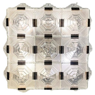 Mid-Century Modern Wall or Ceiling Light in Glass, 1960s For Sale