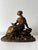 Victorian Antique Victorian Neoclassic Gilted Spelter Figure of Reading Woman For Sale - Image 3 of 11