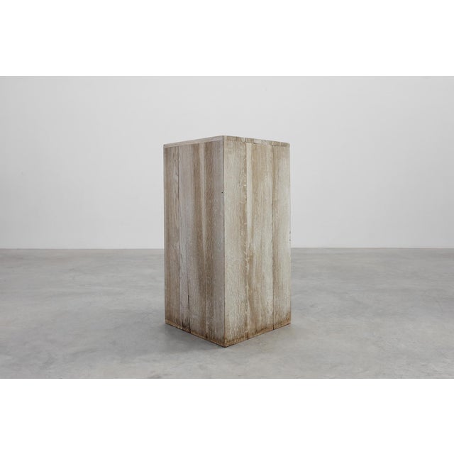 1990s Modern Oak Wood Pedestal, Belgium, 1990s For Sale - Image 5 of 11