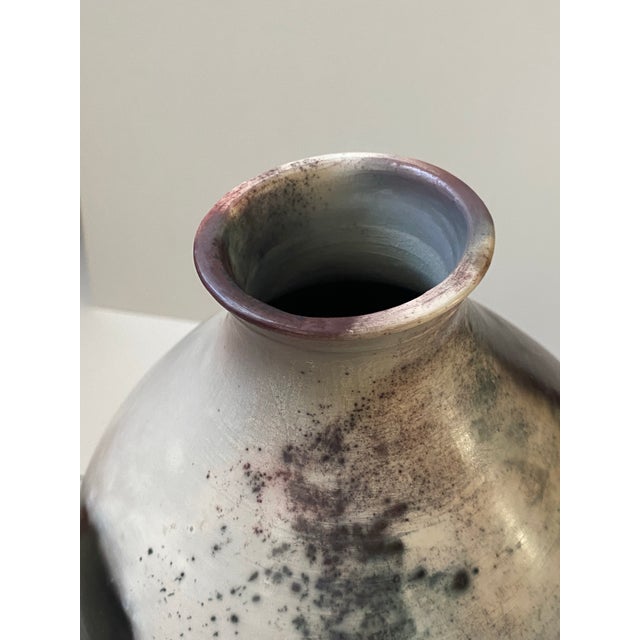 Vintage Raku Style Vase Artist Signed For Sale In Baltimore - Image 6 of 11