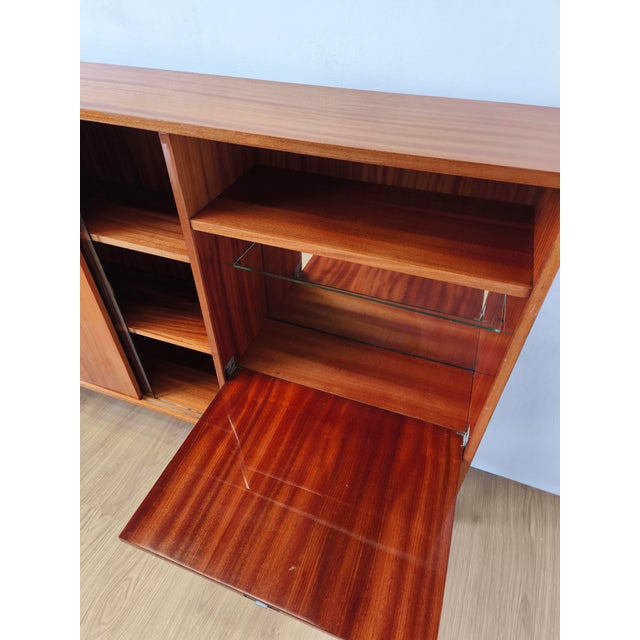 Brown Modernist Wooden Sideboard, 1970s For Sale - Image 8 of 18