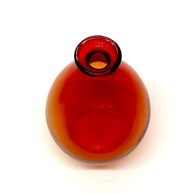 Red Hot & Orange Eclectic Glass Vase Curation - Group of 5 For Sale - Image 9 of 12
