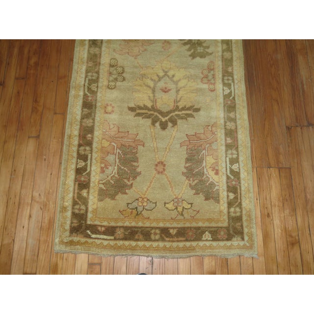 Early 21st Century Early 21st Century Traditional Wool Turkish Oushak Runner - 3'1" x 15'2" For Sale - Image 5 of 6