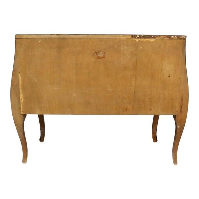 Italian Olivewood & Ormolu 2-Drawer Bombe Commode C1910 For Sale - Image 6 of 16