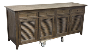 Restoration Hardware Driftwood Oak Shutter Sideboard