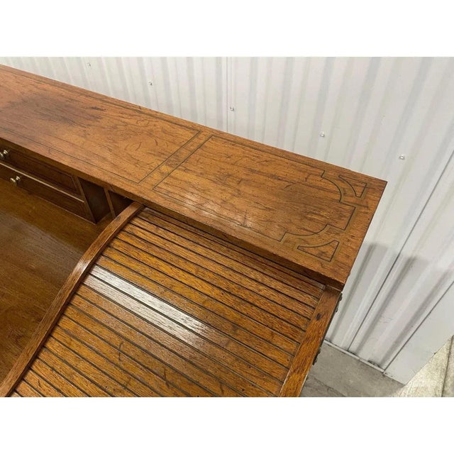 Drexel Oxford Square Series Campaign Desk For Sale In Chicago - Image 6 of 10