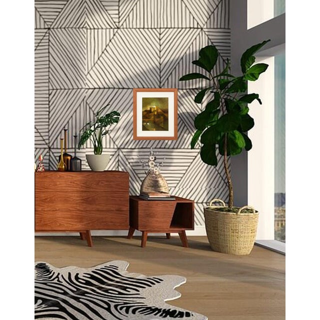 Abstract Chiaroscuro Landscape, Oil on Canvas Painting by Francois Gentilini, 1976 For Sale - Image 10 of 15