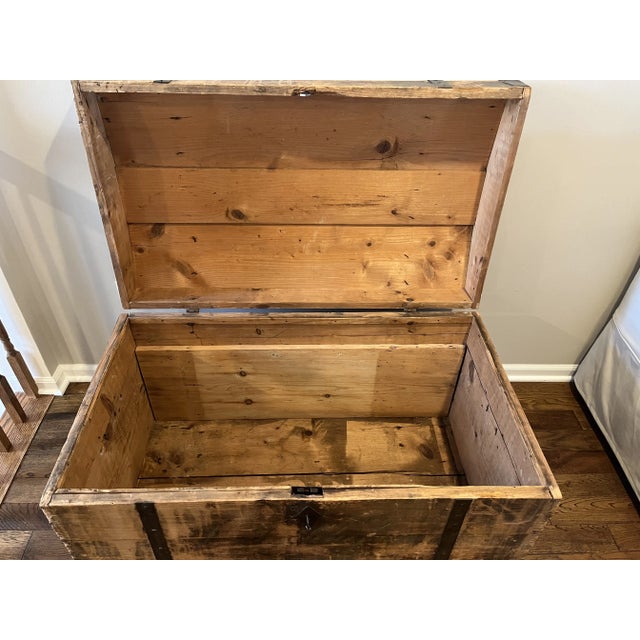 Farmhouse Antique Domed Trunk For Sale - Image 3 of 5