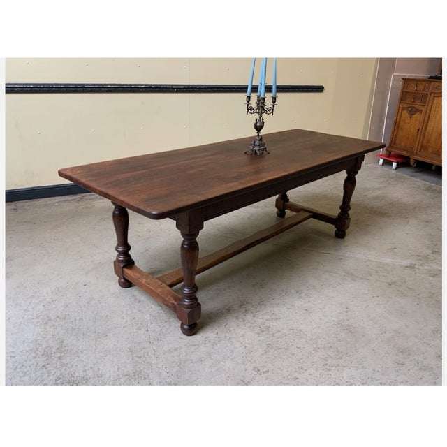 Wood Vintage Monastery Table, 1940 For Sale - Image 7 of 13