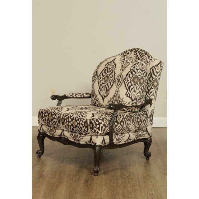 Ethan Allen French Louis XV Style Wide Seat Bergere Chair with Ottoman A Pair Chairish