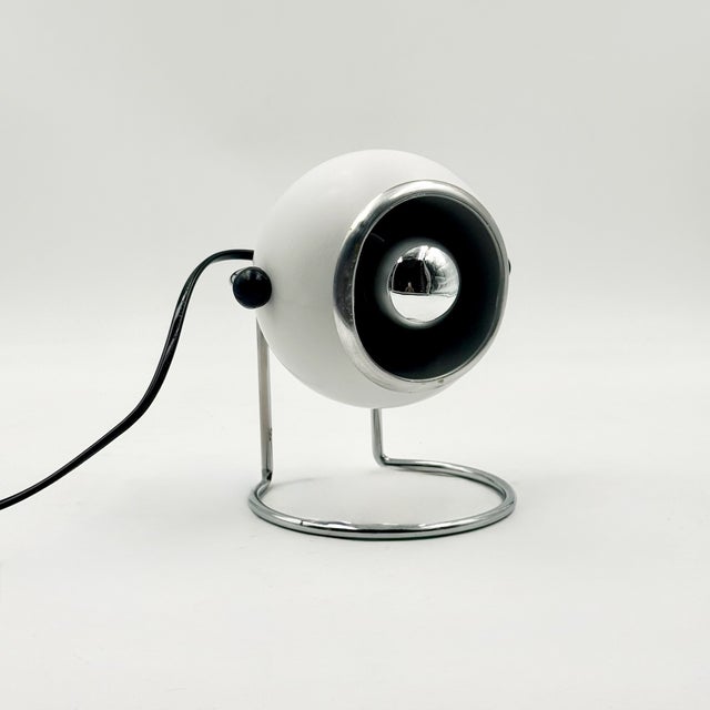 Italian Space Age Chrome Eyeball Desk Lamp from Targetti, 1970s For Sale - Image 18 of 18