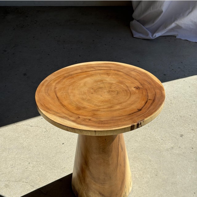 Side Table in Natural Suar Wood, 1980s For Sale - Image 11 of 18