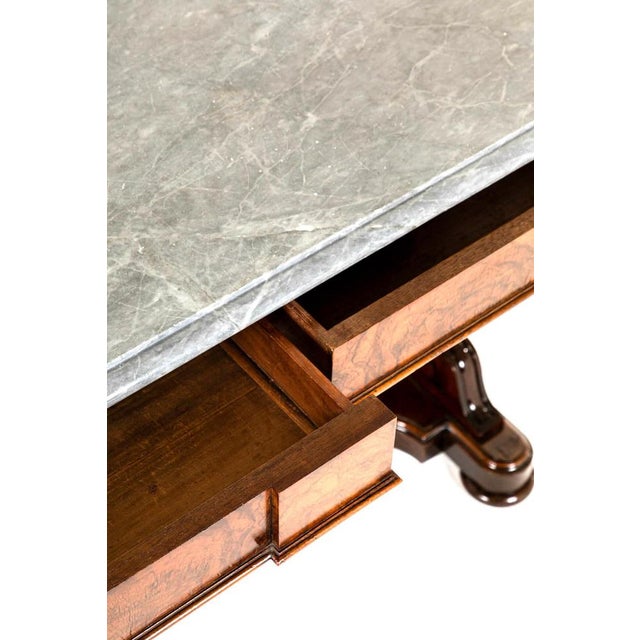 Brown Victorian Walnut Entrance Hall Side Table For Sale - Image 8 of 12