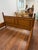 Vintage British Colonial Style Faux Tortoise Bamboo & Woven Rattan Queen Bed For Sale - Image 4 of 12