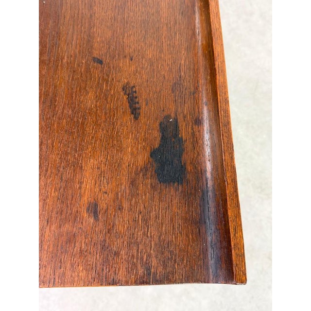 Art Deco Oak Side Table attributed to Lajos Kozma, 1930s For Sale - Image 9 of 11