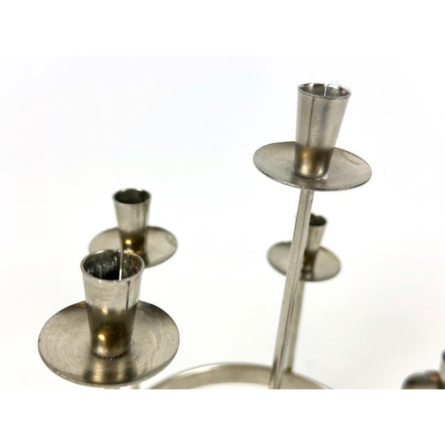 1960s Mid-Century Modern Swedish Candlestick by Gunnar Ander for Ystad-Metal, 1960s For Sale - Image 5 of 11