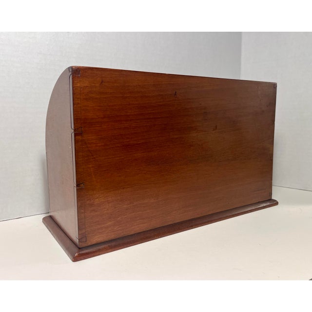 Mid 19th Century 19th Century Flame Mahogany Inlays Stationary Letter Holder Desk Organizer For Sale - Image 5 of 10